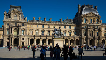 Fototapeta na wymiar Image of Louvre art gallery and Museum Paris at sunny day, France