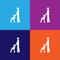 father with son icon. Element of travel icon for mobile concept and web apps. Thin line father with son icon can be used for web and mobile. Premium icon on white background