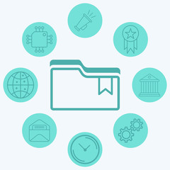 Folder vector icon sign symbol