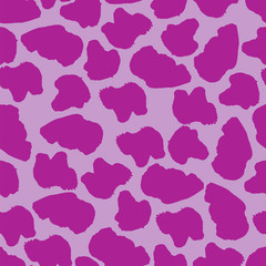 Abstract seamless pattern. Pink and purple colours. Grunge texture with blots. Bright vector illustration. Print for textile and fabric. Endless abstract background with simple elements.