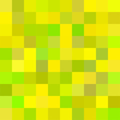 Seamless pattern. Geometrical square background. Yellow colors. Pixel art style. Vector tile. Abstract illustration.