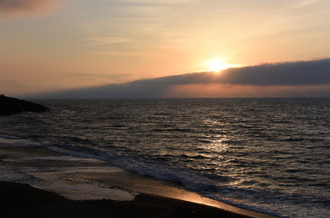 sunset on the beach