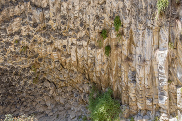 Basalt formations of the Garni Gorge in Armenia (so called Symphony of the Stones)