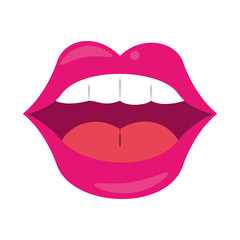 Obraz premium pop art mouth design