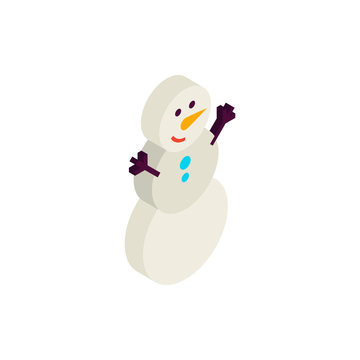 Snowman Isometric Object