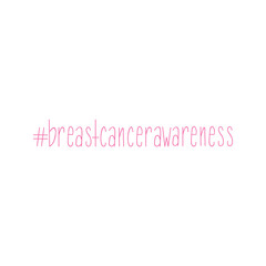 Hashtag breast cancer awareness. Vector illustration. Lettering. Ink illustration. Modern brush calligraphy.