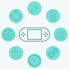 Game console vector icon sign symbol