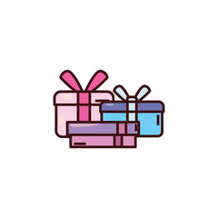 gift box with ribbon on white background