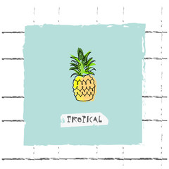  Summer cartoon doodle hand drawn tropical vector elements