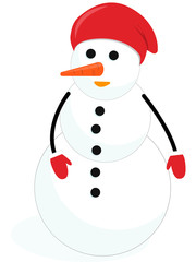 Snowman in hat.