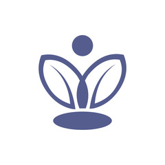 Organic leaf people logo template