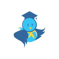 simple owl education logo design template