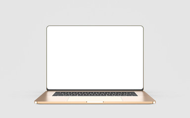 Laptop template on a gray background. Model, modern design.