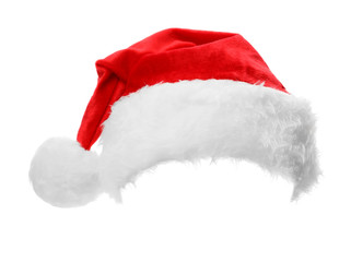 Santa Claus red hat isolated on white