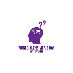 World Alzheimer's Day vector icon illustration
