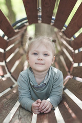 little girl on playground