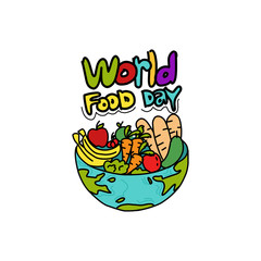 World Food Day Vector Illustration. Suitable for greeting card, poster and banner
