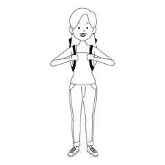 cartoon woman standing design