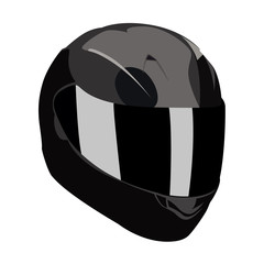 motorcycle helmet realistic vector illustration isolated