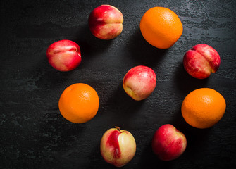 Vitamins are food for vegetarians. Mix fruit nectarines, oranges.