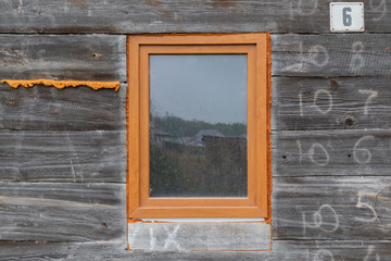 New laminated window in the old house