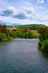 River Doubs and Citadel of Besancon Bourgogne