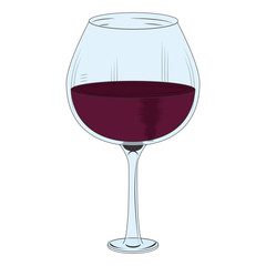 wine glass icon flat design