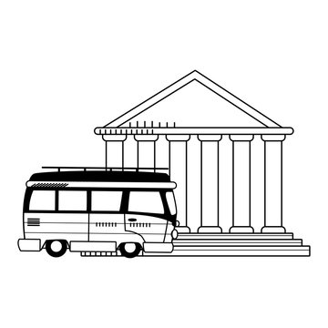 recommend clip art: travel van and pantheon icon