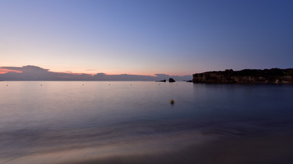 Sunrise seascape in Spiaggie Bianche, Sicily