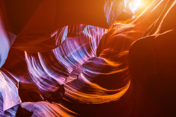 Antelope Canyon in the Navajo Reservation near Page, Arizona USA