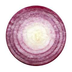 red onion isolated on white background.