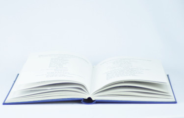 open book on white background