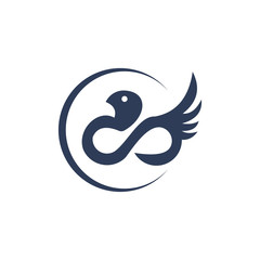 creative swan logo design template