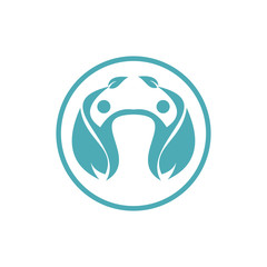 Organic leaf people logo template