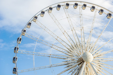 ferris wheel on blue sky