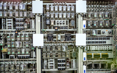 Cabinets with equipment for the control of power substation