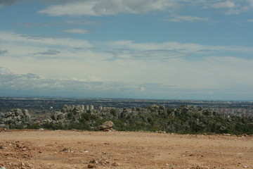 landscape, sky, sea, nature, water, panorama, blue, grass, coast, travel, summer, panoramic, clouds, bay, view, cloud, trees, mountain, dune, ocean