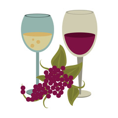 bunch of grapes and wineglasses icon