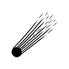 Hand drawn Comet isolated on a white. Vector illustration.