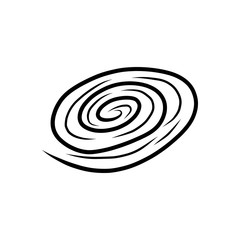 Hand drawn Galaxy isolated on a white. Vector illustration.