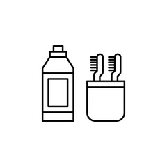 Clean, toothbrush icon. Element of Health life icon. Thin line icon