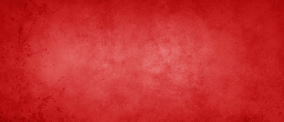 Red Christmas background with vintage paper texture and paint spatter grunge stains on borde, abstract solid elegant textured design