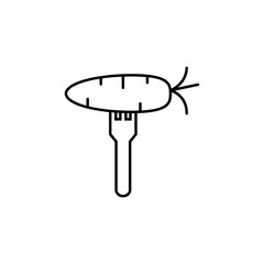 Eat, carrot icon. Element of Health life icon. Thin line icon