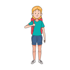 cartoon woman standing design