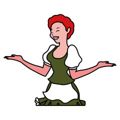 woman with german traditional dress