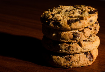 group of delicious chocochips cookies