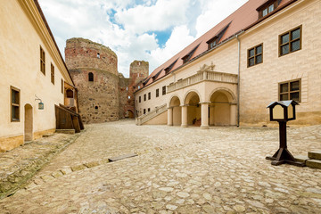 Fototapeta na wymiar Bauska medieval castle in summer.