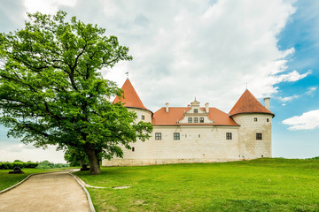  Bauska medieval castle in summer.
