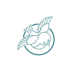 Abstract Bird Logo design vector template