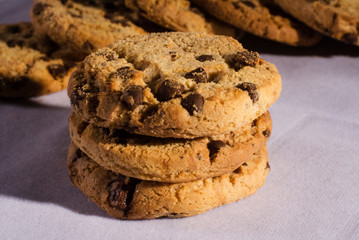 group of delicious chocochips cookies